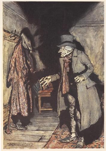 Toile Scrooge Arthur Rackham 60x90cm pour habiller un grand mur vide de salon