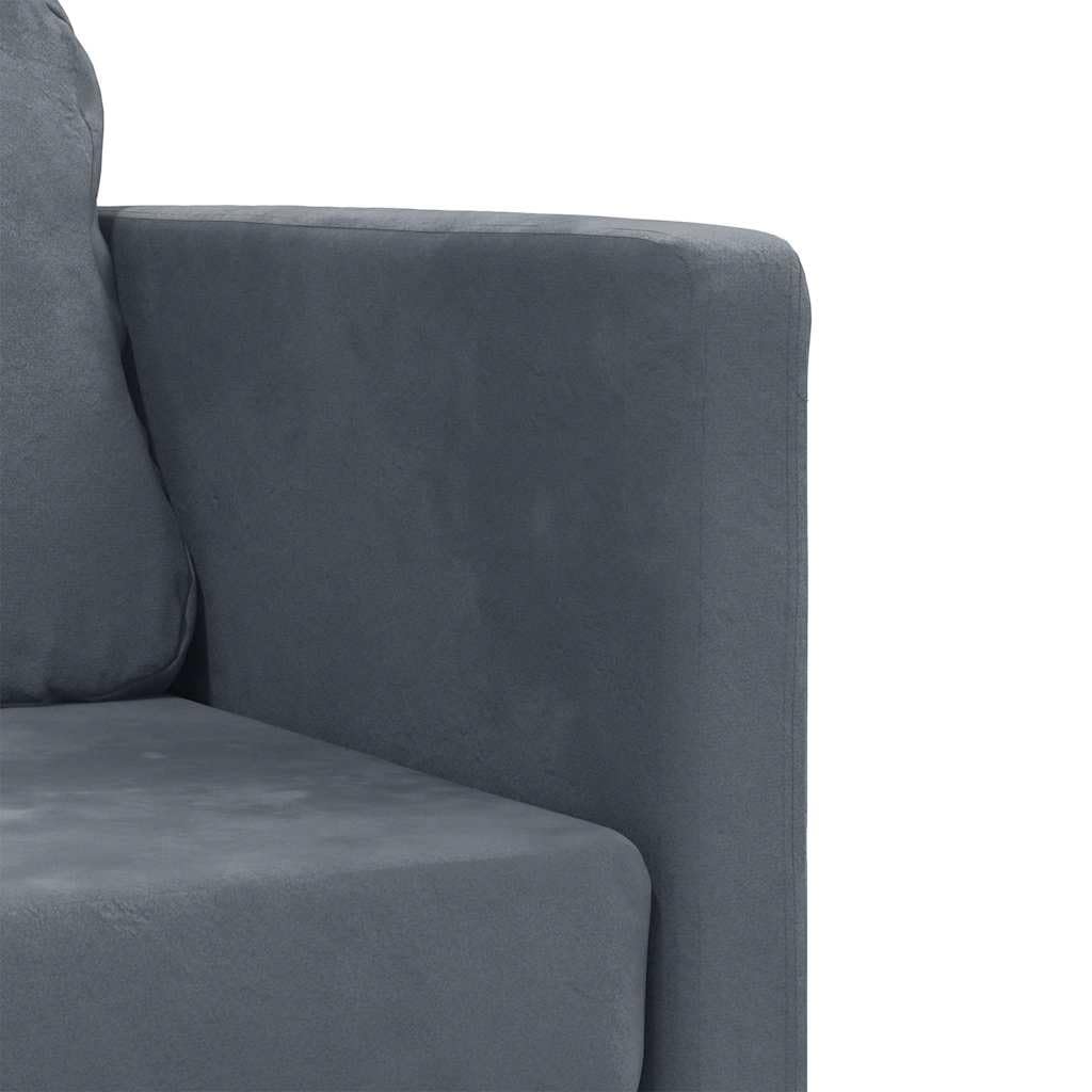 Sofá Cama de Suelo 2 en 1 Terciopelo Gris Oscuro 122x204x55 cm