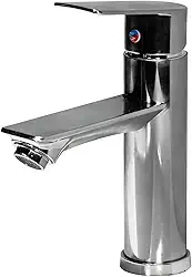 Torneira de Banheiro Inox Luxo Monocomando Quente e Fria em Aço Inoxidável – Acabamento Polido Premium, Instalação Fácil, Durável e Resistente à Corrosão para Lavatórios e Lavabos MA Variedades