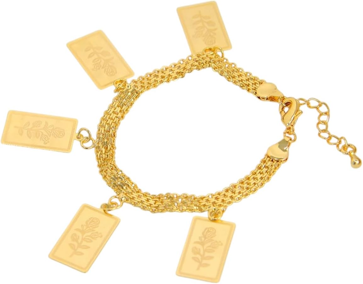 New 2026 Saudi Muslim Gold Color Bracelet 18K Gold Plated Italian Fashion Lucky Bangles Dubai Women Luxury Event Party Jewelry Fashion Accessories Creative Gift