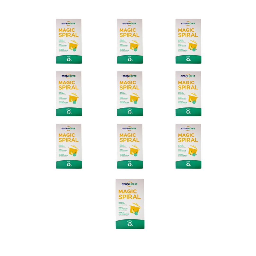 Estropajo de Acero Inoxidable Stanhome, Magic Espiral, Nana - para Cocina, Platos, Vasos y Fregadero (Pack de 10)