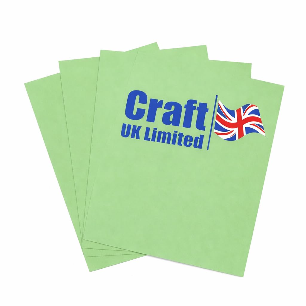 Craft UK A4 Pastel Green Card Pack 250gsm – 20 Sheets
