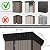 5x3Ft Outdoor Storage Shed Cover & Metal Garden Shed Cover - 640D Oxford Fabric, Weatherproof, Dustproof, Elastic Hem for Secure Fit, Includes 8 Reinforced Silicone Corner Guards (Cover Only)