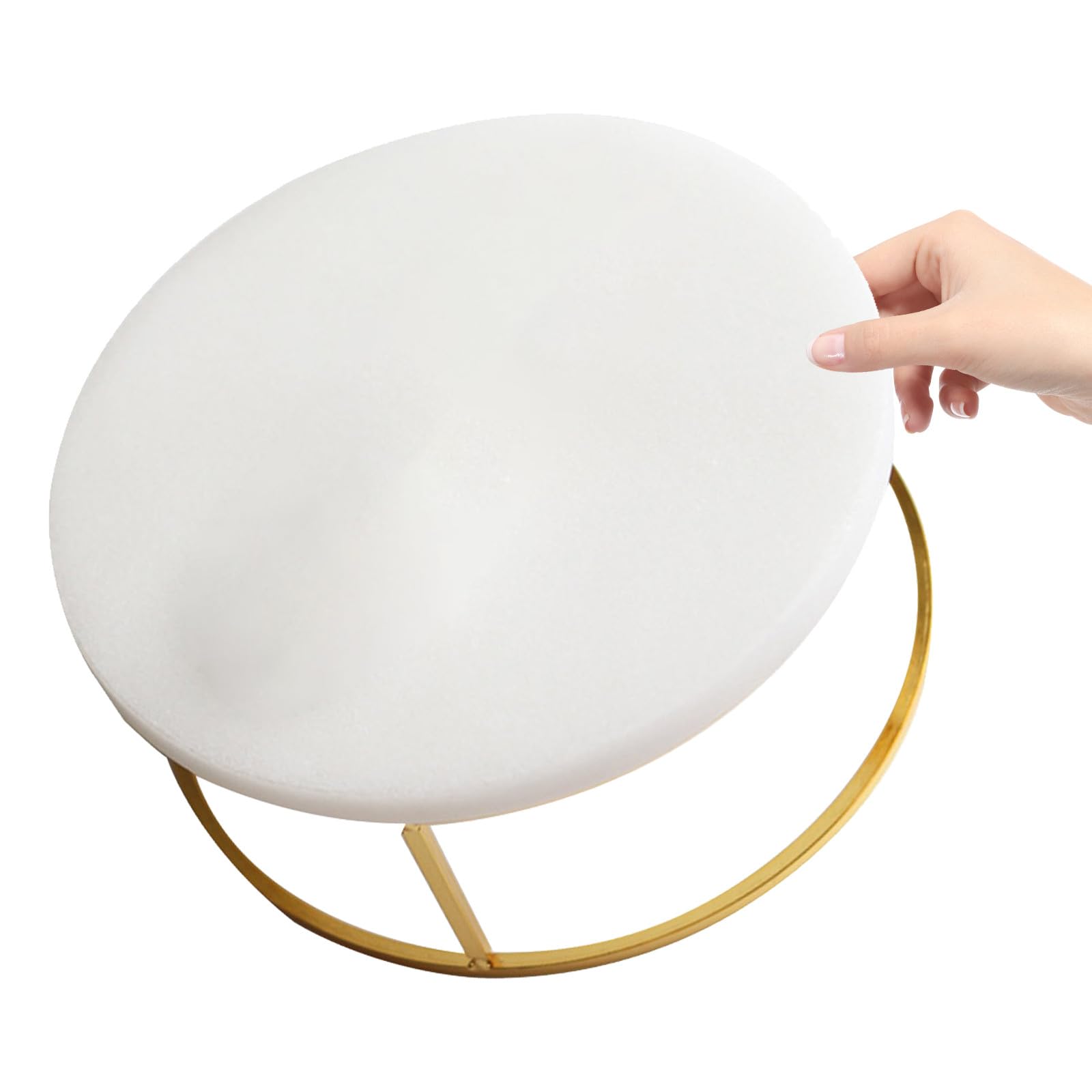 Lurrose Marmorkuchenständer mit Stabilem Fuß und Elegantem Design Dessertplattenhalter für Hochzeiten und Familienfeiern 20cm Durchmesser für Food Fotografie und Backzubehör