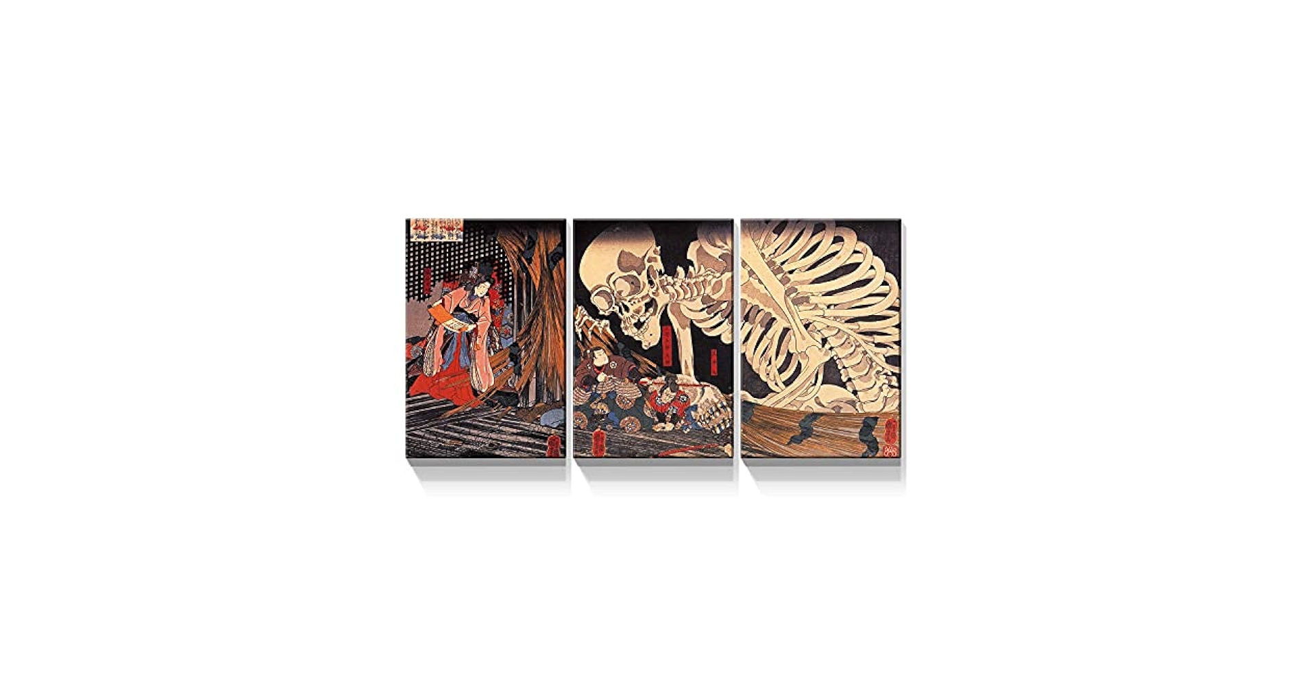 Amazon.com: 3 Panels Canvas Wall Art - Utagawa Kuniyoshi
