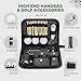 SANLINZOM Golf Accessories for Men and Women for Golfers, Accessories Set in Hi-End PU Case with Golf Balls, HD Rangefinder, Golf Tees, Cleaning Brush, Divot Knife, Scorer, Golf Ball Clamp