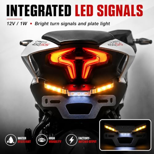 Image of Tidy Tail Integrated Signal Light Fender Eliminator License Plate Compatible with CFMOTO 450SS /450NK 2023-2026,Aluminum Alloy,Laser Cutting,CFMOTO 450SS Accessories,CFMOTO 450NK Accessories