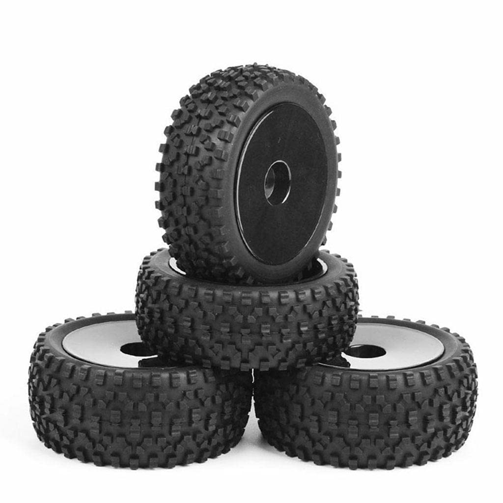 Harilla Neumáticos Traseros Mejorados para :10. Pieza de Vehículo de de Modificada. de 12 Mm. 4 Neumáticos para Coches RC, Negro