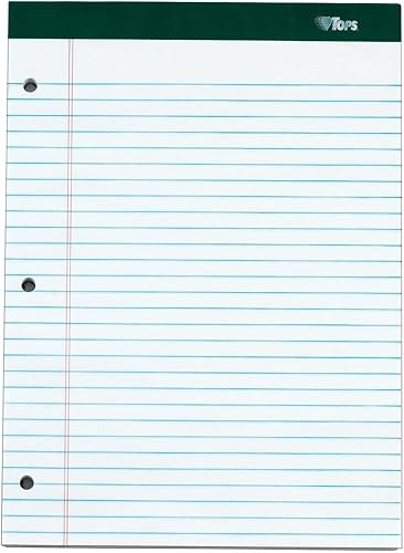 TOPS 63437 - Juego de 6 almohadillas con doble franja 8 12 x 11 34 color blanco