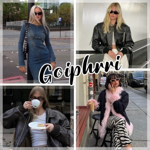 Image of Goiphrri Ankle Boots for Women Chunky Heel Platform Boots Fashion Work Combat Booties Round Toe Punk Boot Party Rave Booties for Women