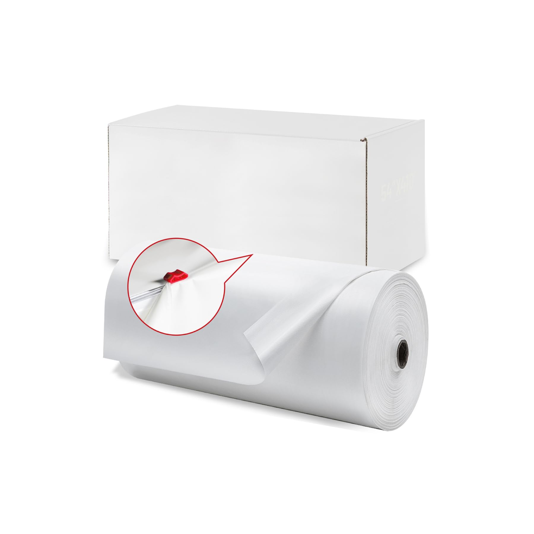 Plastic Table Cloth, 410 Ft X 54 In Disposable Tablecloth White Tablecloth