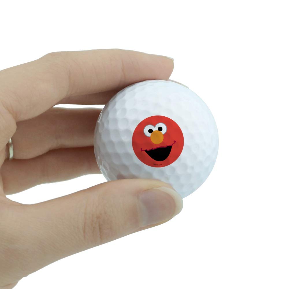 GRAPHICS & MORE Sesame Street Elmo Face Novelty Golf Balls 3 Pack