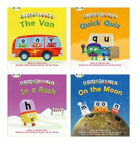 Learn to Read at Home with Bug Club Phonics Alphablocks: Phase 3 - Reception term 2 (4 fiction books) Pack A (Phonics Bug)