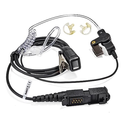 UAYESOK Oreillette PTT et casque acoustique caché pour Motorola DP2400, DP3441e, DP3661, XPR3300e, XPR3500, XiR P6600, kit de surveillance radio 2 voies