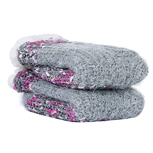Image of Chassic Sherpa Lined Slipper Socks for Women, Non-Slip Cozy Winter House Socks, Soft Fuzzy Socks, Gifts for Women & Ladies Stocking Stuffers