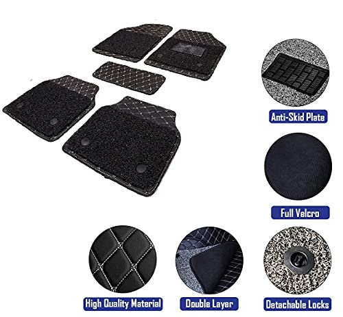 Image of Autyle Premium 7D Car Floor mats for Honda City Old -Black Leatherite 7D Car Floor Mat