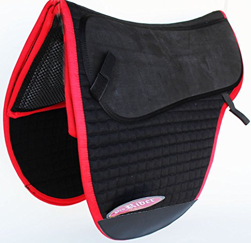 Pro Rider Horse English Treeless Endurance Gel Quilted Neoprene Equine Saddle Pad 6404BK4