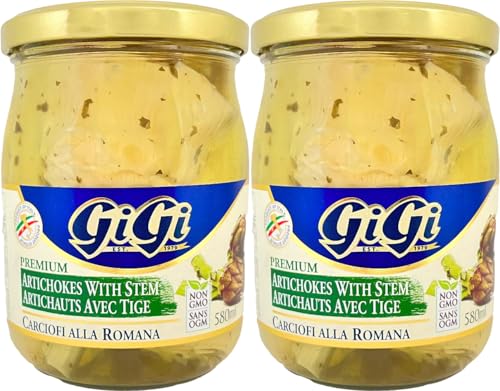 VALUBNDL - VALUBNDL: ARTICHOKES WITH STEM - Pickled Vegetables Artichaut - Healthy Snacks - Custom VALUBNDL Branded Pack of 2 (BULK 1160ML!)