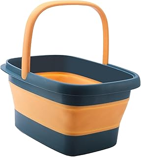 harayaa Foot Soaking Bath Basin, Foot Soak Tub/Big Feet Feet to Calves Large Portable, Foot Bucket Collapsible Foot Bath Basin for Soaking Feet Women, Deep Blue