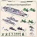 3 otters 27PCS Aircraft Carrier Toy Set, Army Men Military Set Battle Group Plastic Military Toy Aircraft Carrier Warplanes Battleship for Boys Kids Birthday Gift