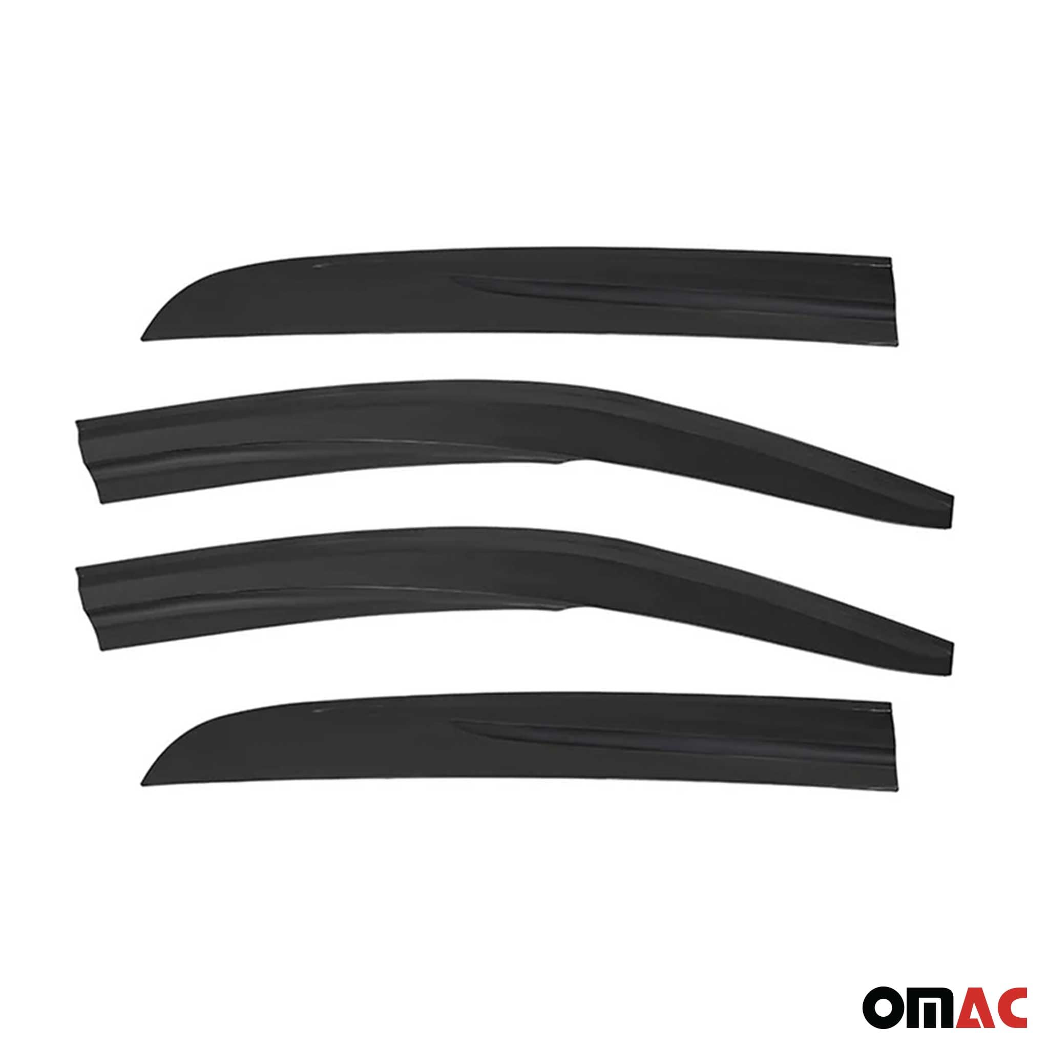 OMAC Deflectores Aire Regenabweiser Compatible con Opel Combo D 2011-2018 Negro Acrylic 4tlg
