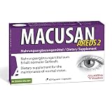 Macusan® AREDS2 Augenvitamin Tabletten Zur Intensivbehandlung Bei AMD Altersbedingter Makuladegeneration Stärkt Die Sehkraft Mit Lutein Zeaxanthin I 60 Kapseln