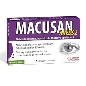 Macusan® AREDS2 Augenvitamin Tabletten Zur Intensivbehandlung Bei AMD Altersbedingter Makuladegeneration Stärkt Die…
