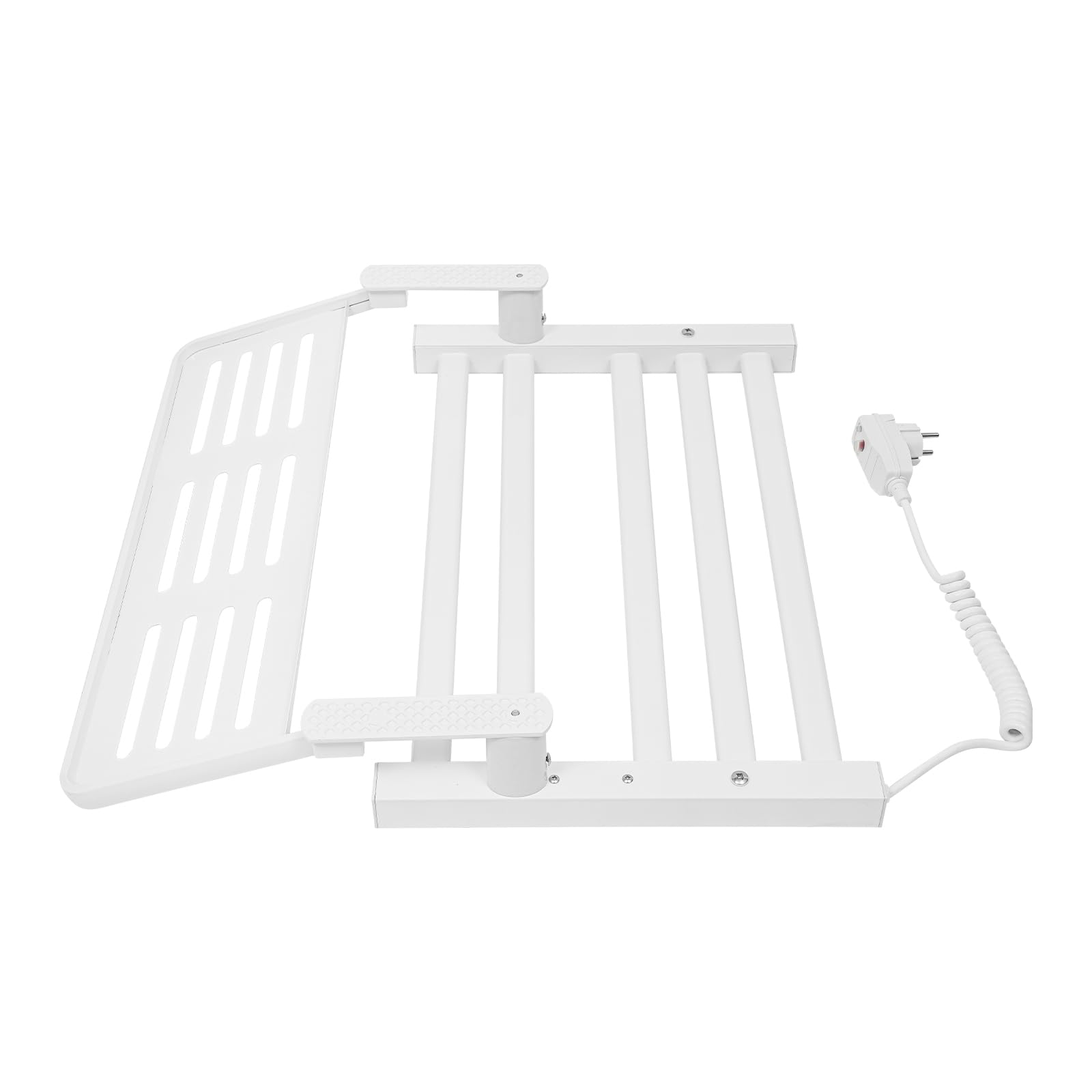 Scaldasalviette a LED, 95 W, 30 – 70 °C, controllo della temperatura, 55 x 40 x 22 cm, portasciugamani elettrico per appartamenti, bagni, balconi, hotel, ville (bianco)
