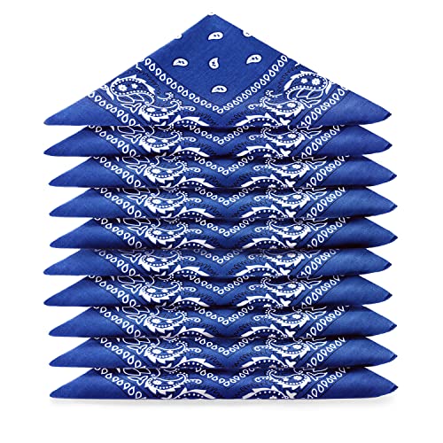 ...KARL LOVEN Lot de Bandana 100% Coton paisley foulard fichu Bleu Roy