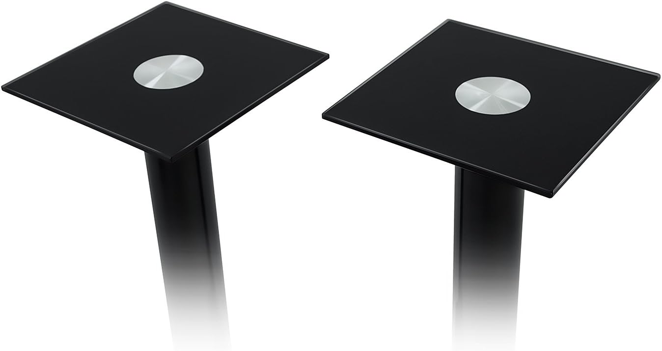 Bеѕt Prоmо Mount-It! Floor Speaker Stands for Satellite Speakers and Surround Sound (5.1 and 2.1) Systems, Glass and Aluminum, 23 Inches High, 22 lbs Weight Capacity, Black Suреr Brаndѕ Mount-It! Floor Speaker Stands for Satellite Speakers and Surround Sound (5.1 and 2.1) Systems, Glass and Aluminum, 23 Inches High, 22 lbs Weight Capacity, Black