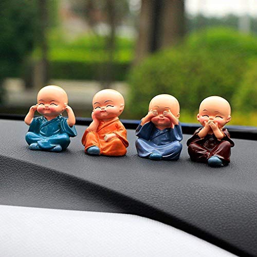 Kidoyzz Car Decoration Cute Doll 4 Cute Monk Sets Showpiece Car Interior Accessories, Resin, Color,Multicolor Kidoyzz Car Decoration Cute Doll 4 Cute Monk Sets Showpiece Car Interior Accessories, Resin, Color,Multicolor