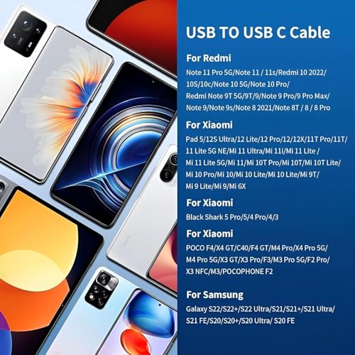Image of Original 67W HyperCharge Fast Turbo Charging Data Cable | Type-C USB Cable Compatible with Redmi Note 13 Pro /12 Pro /11 Pro 5G /11S /10 Pro Max, Poco X5 /X4 Pro /X3 Pro, Mi 14 /11