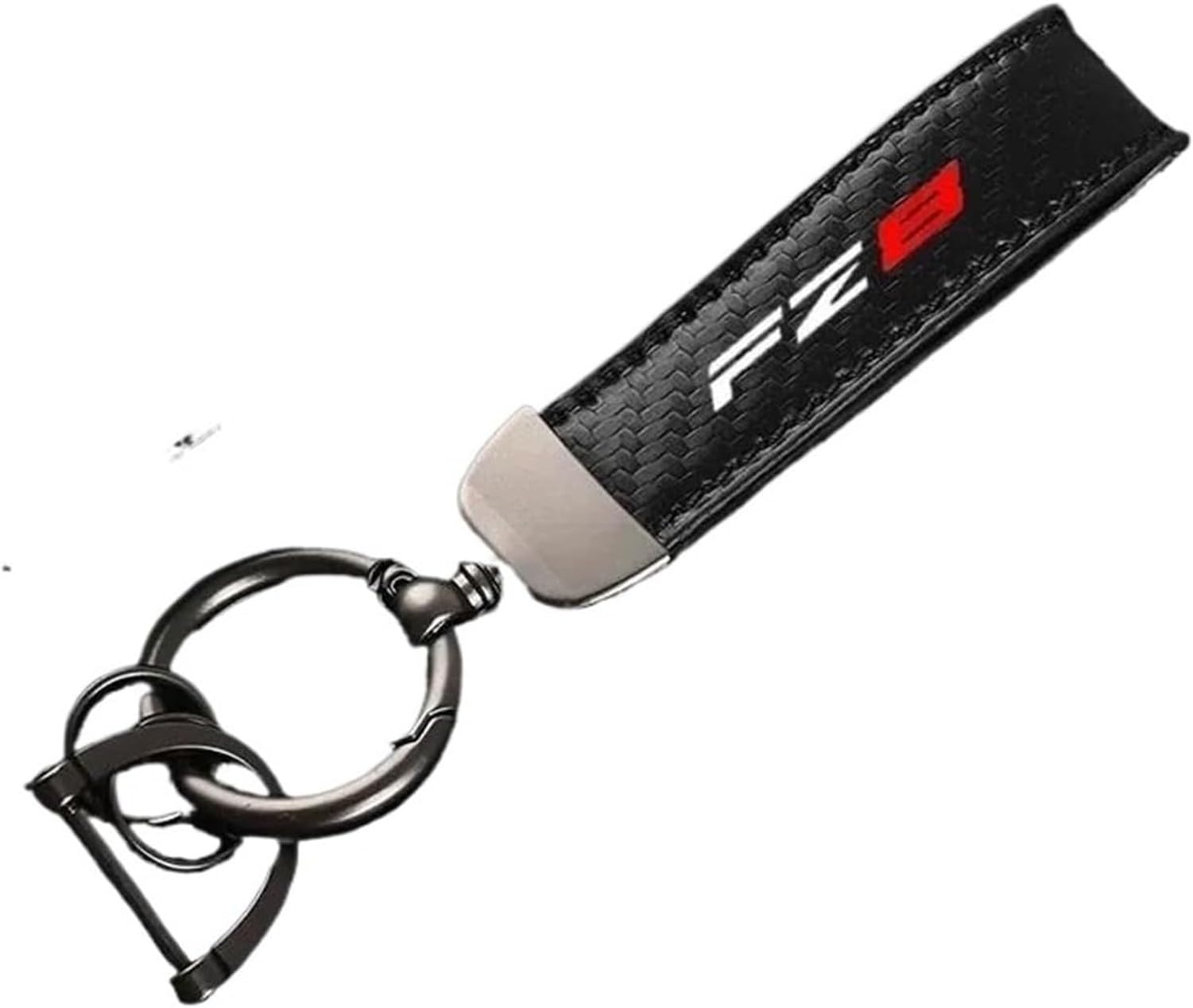 XIUNYIE Genuine Leather Motorcycle Keychain with Horseshoe Buckle Accessory, B