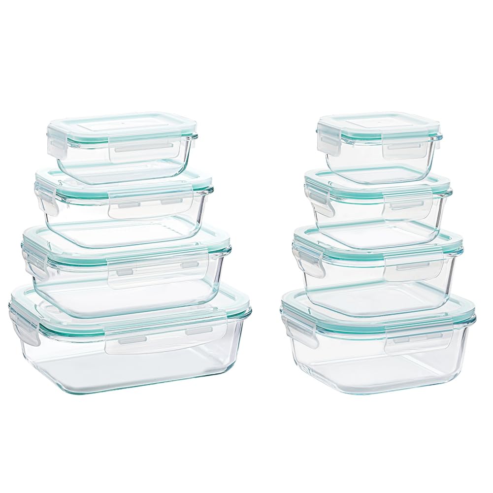 UDSKNV[KSL Glass Food Storage Boxes Leak-Proof Lids-Food Storage Container Set for Refrigerator, for Picnic, and Lunch Box