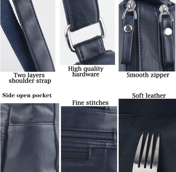 Image of ELDA 10 Pockets Crossbody Purses for Women Medium Pocketbooks Lightweight Ladies Satchel Bag Multi Pocket Shoulder Handbag
