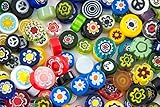 Devardi Glass COE 90 Premium Millefiori 2 oz., Mix #1 Assorted Colors Fusing, Mosaics