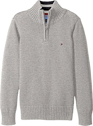 Tommy Hilfiger Boys' Edward Half Zip with Rib Stitch Sweater