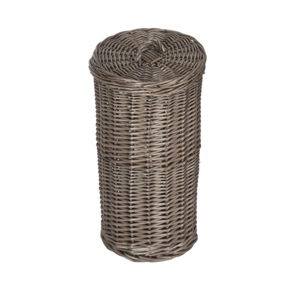 Red Hamper 3 Toilet Roll Round Wicker Holder, Brown, 4 x 1.8 x 1.8 cm