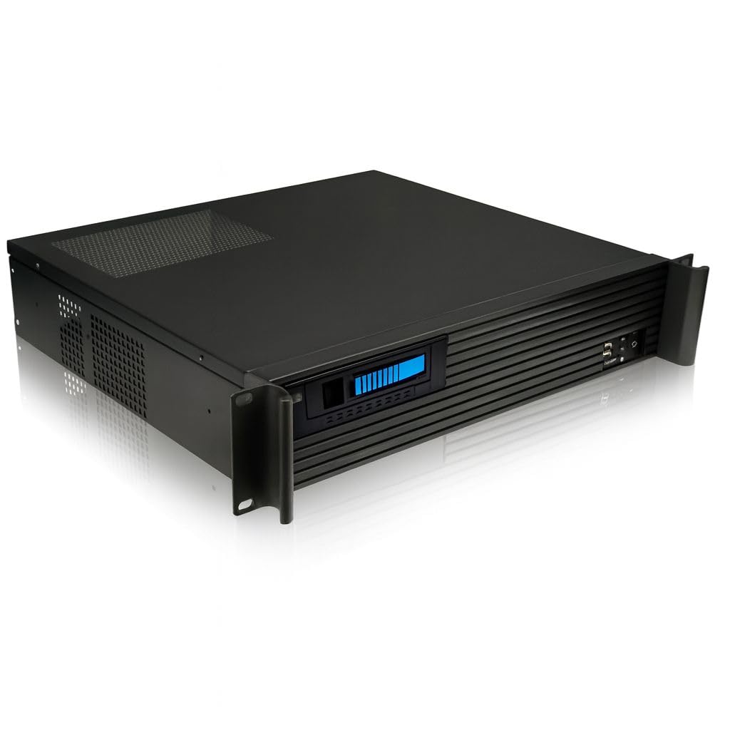 TECHLY 101980 Industriegehäuse Rack 19"/Desktop 2U Ultrakompakt Schwarz