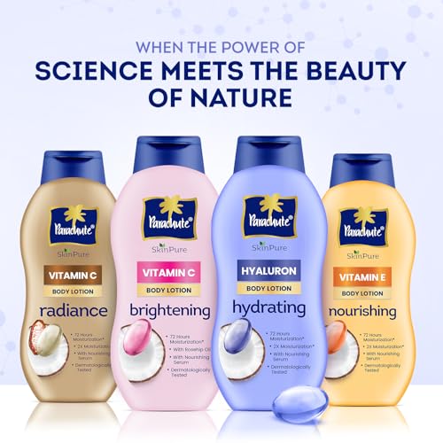 Image of Parachute SkinPure Hyaluron Body Lotion with Virgin Coconut Oil | Deep Hydration for All Skin Types | Moisturises for up to 72 Hours* | Clean, Nourishing Formula | 400 ml