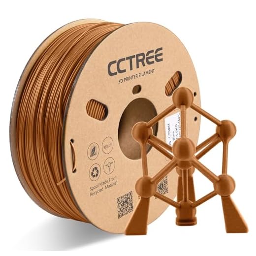 CCTREE ABS Filament 1.75mm, 1kg Spool, Dimensional Accuracy ±0.03mm, ABS+ 3D Printer Filament Plus, High Strength & Heat Resistance 3D Printing Filament, Brown