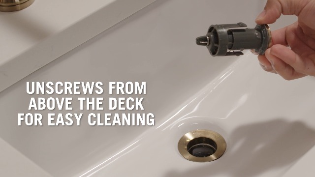 Delta Trinsic U-Spout Widespread Bathroom Faucet, Gold 3-Hole
