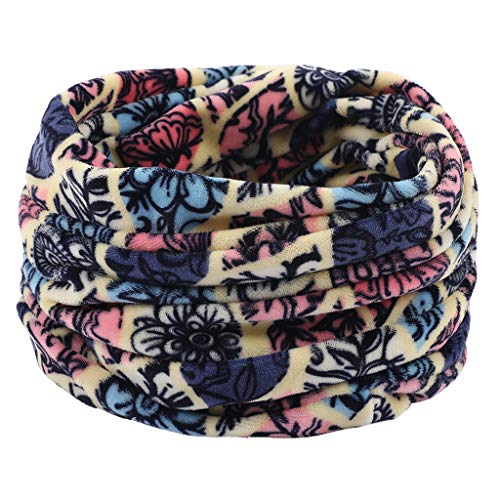 Preisvergleich Produktbild AmyGline Loop Schal Damen Herren Schlauchschal Strickschal Doppelschicht Retro Drucken Warme Fleece Schal Loopschal Winterschal Tuch Schals Stola Halstuch Snood Schal