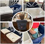 MTWML Hook On High Chair with Tray,Portable Baby High Chair That Attaches to Table,Clip On Fast Table High Chair for Babies and Toddlers.Baby Feeding Seat for Dining Table and Counter(Pure-Black)