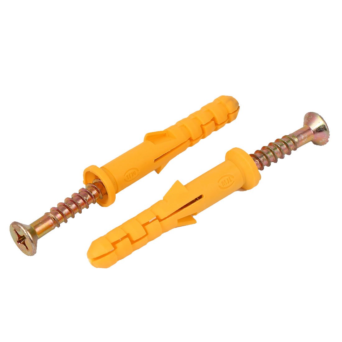 Aexit 10pcs Plastic Screws & Bolts Concrete Brick Drywall 10x60mm Wall Screw Anchor Plugs w Expansion Bolts Self-Tapping Screws