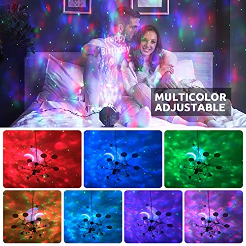 Star Projector Galaxy Light, 270°Rotating Night Light Projector, Starry Night Light Galaxy Projector With Bluetooth Speaker Remote Control Timer For Adult Bedroom Birthday Party Gifts #TOP1