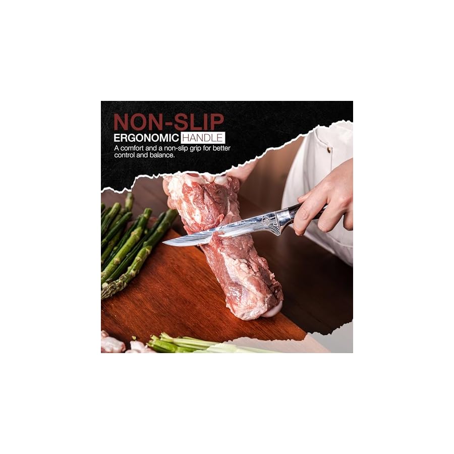 8-PC-Chef-Knives-High-Carbon-Stainless-Steel-Knives-With-Pakkawood-Handles-Best-Kitchen-Knives-Include-A-Magnetic-Strip-Holder-Japanese-Knives-Home-Professional-Chefs-Knives-Set Housewish 8 PC Chef Knives - High Carbon Stainless Steel Knives With Pakkawood Handles | Best Kitchen Knives & Include A Magnetic Strip Holder | Japanese Knives - Home & Professional Chef's Knives Set