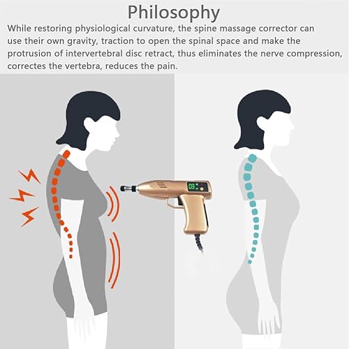 Miniatura 5 de Masajeador quiropráctico eléctrico 780N, masaje de corrección de columna vertebral de 4 niveles, 10 cabezales de masaje multifunción, para ajustar
