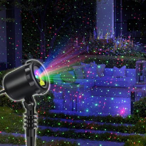 Poeland Christmas Projector Lights, Outdoor Garden Decorative Lights