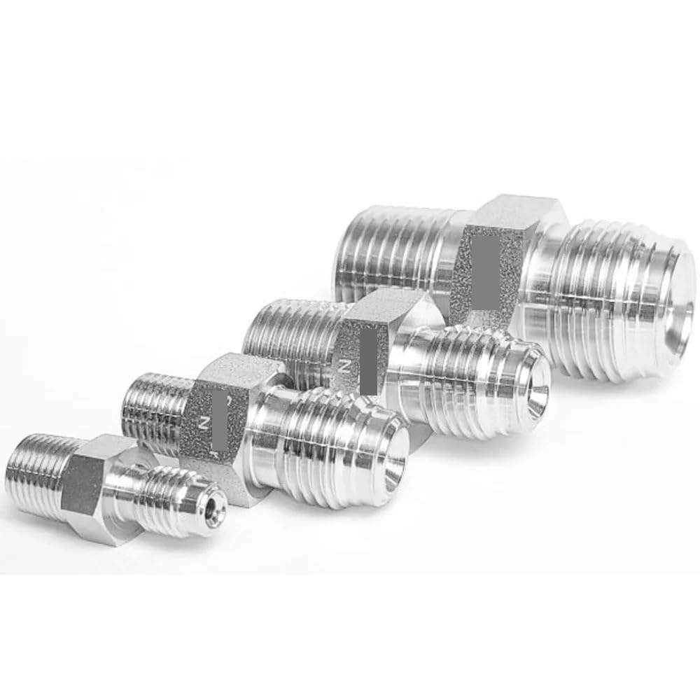 1/4" NPT Male To 1/2" VCR Male Sus 316L Stainless Steel Pipe Fitting Connector 3000 PSI